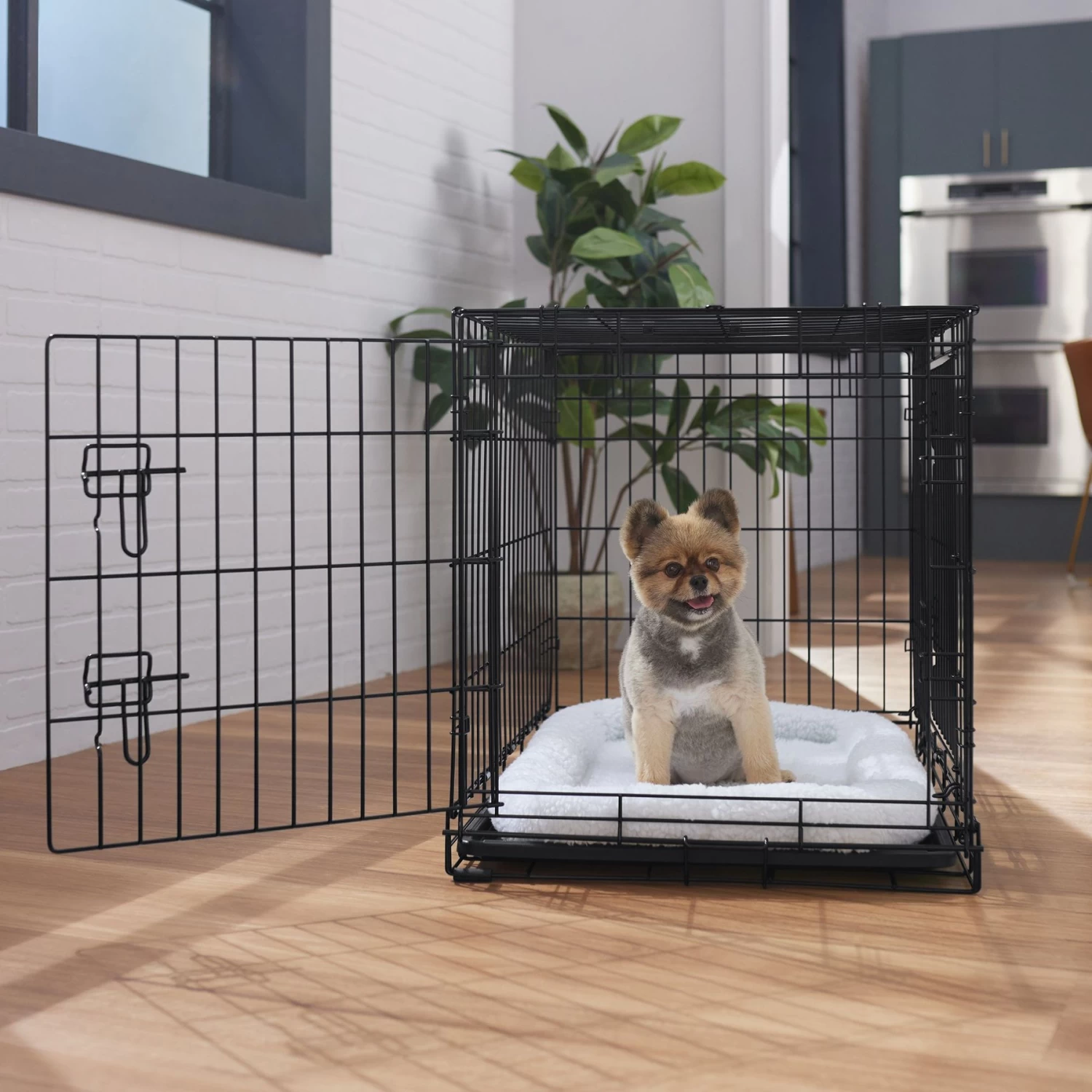 Frisco Heavy Duty Fold & Carry Double Door Collapsible Wire Dog Crate