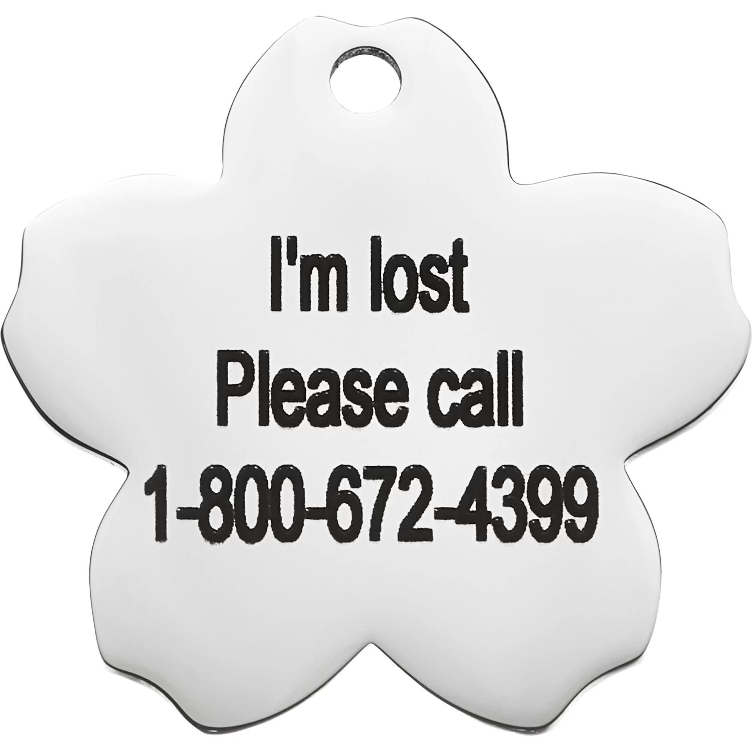 Frisco Stainless Steel Personalized Dog & Cat ID Tag, Flower - Image 5