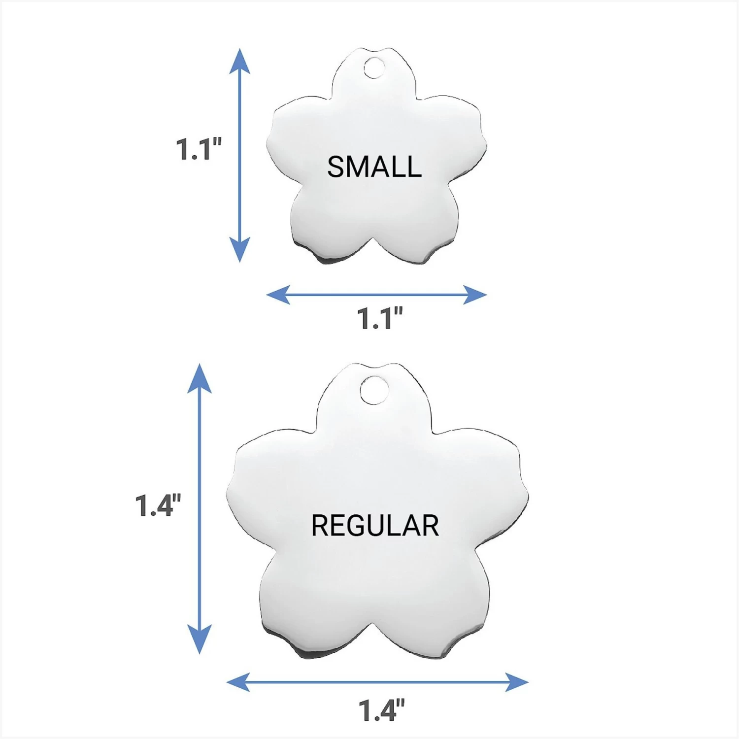 Frisco Stainless Steel Personalized Dog & Cat ID Tag, Flower - Image 7