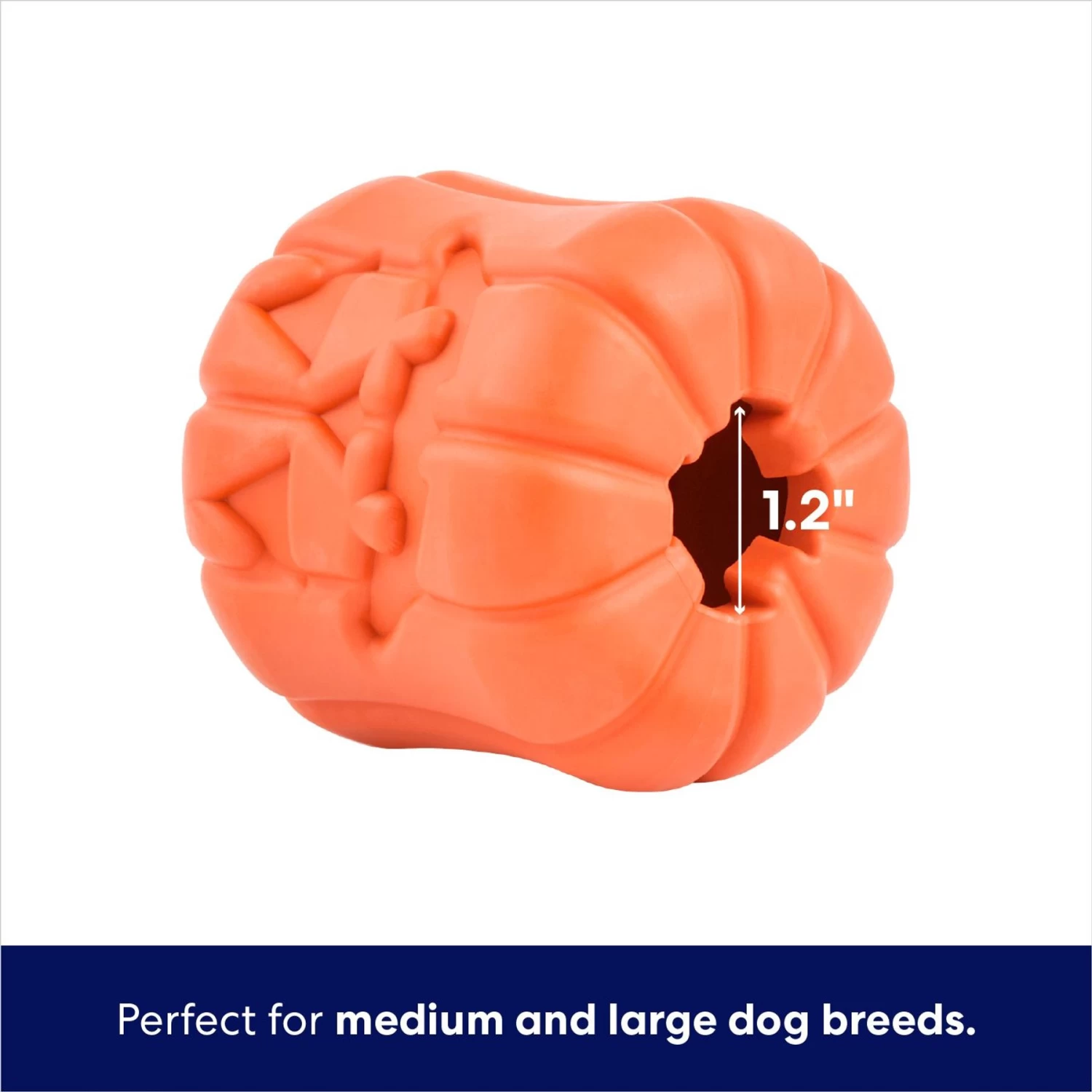 Frisco Halloween Pumpkin Rubber Treat Dispenser Dog Toy, Medium/Large - Image 3