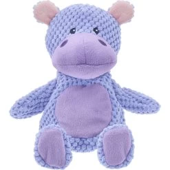Frisco Hippo Textured Plush Squeaky Dog Toy