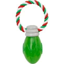 Frisco Holiday Christmas Light Rope With TPR Squeaky Dog Toy