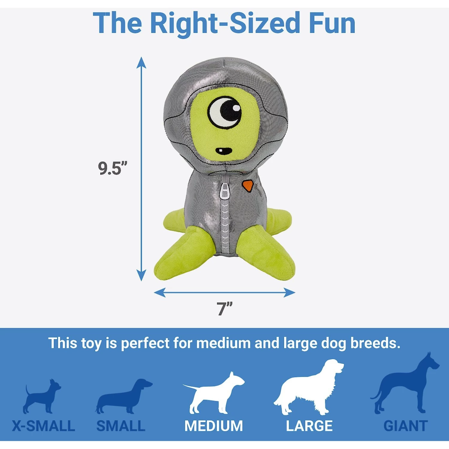 Frisco Alien Plush Squeaky Dog Toy - Image 2