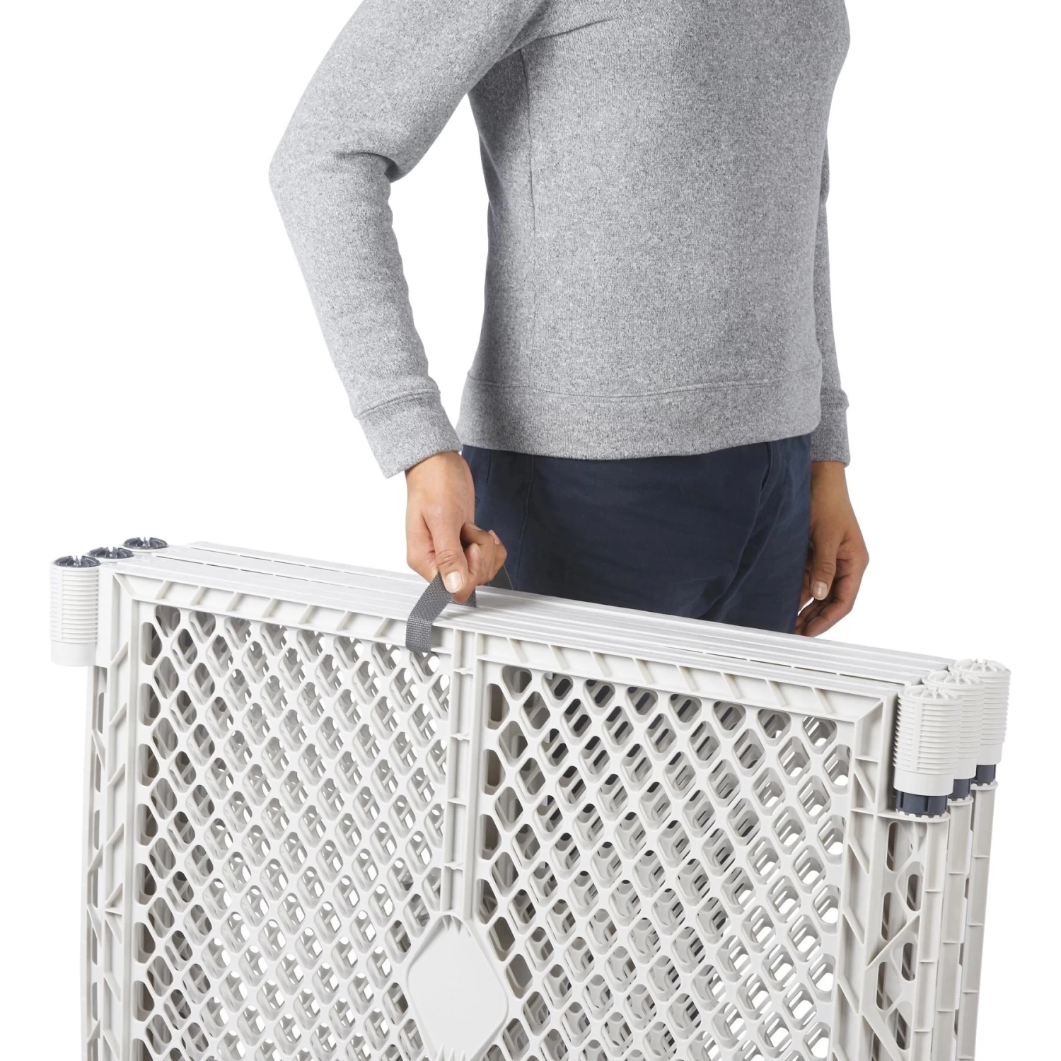 Frisco 6-Panel Plastic Exercise Dog Playpen, Light Gray - Image 6