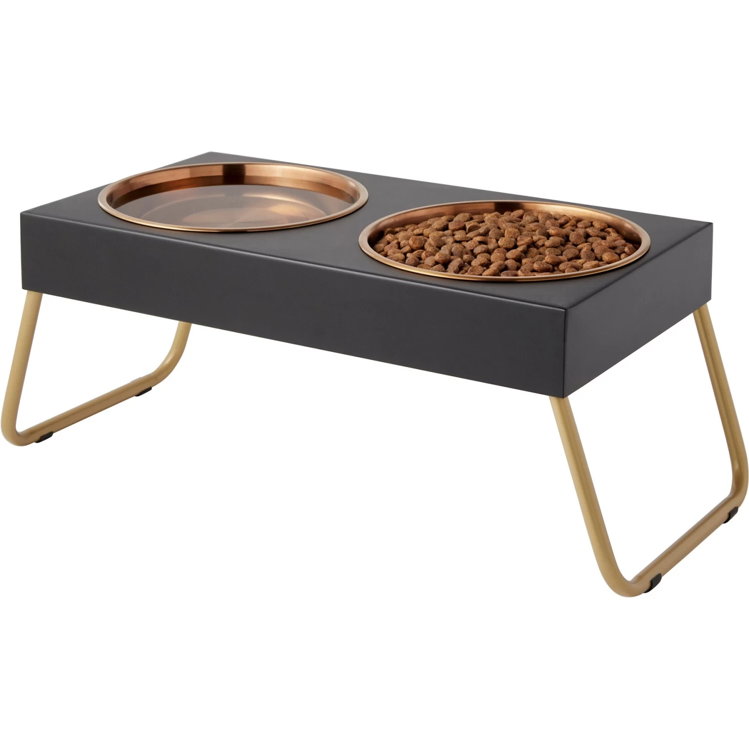 Frisco Copper Stainless Steel Elevated Foldable Double Dog & Cat Bowls - Image 4