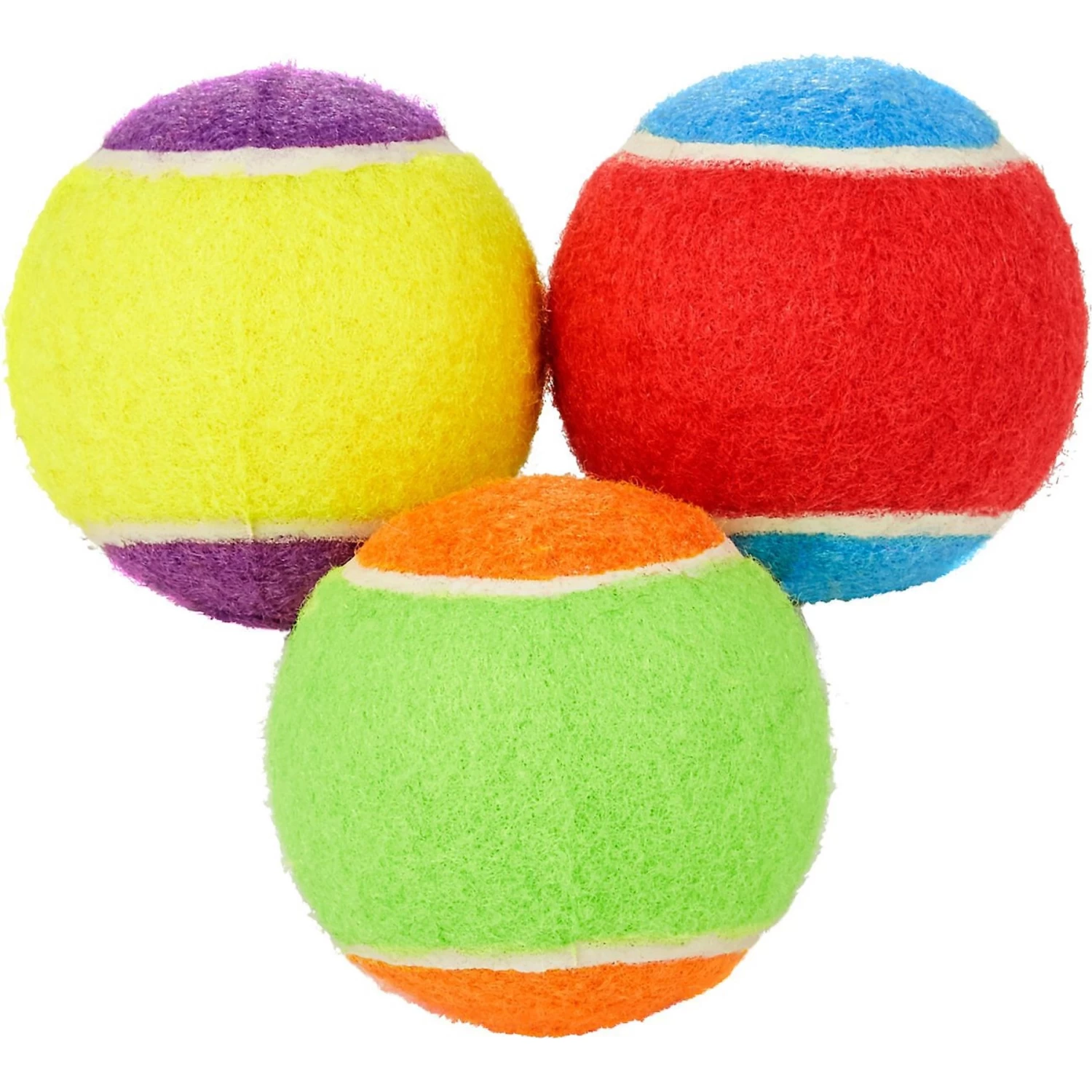 Frisco Fetch Squeaking Colorful Tennis Ball Dog Toy & True Acre Foods Salmon Recipe Mini-Training Rewards Grain-Free Soft & Chewy Dog Treats - Image 2