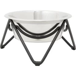 Frisco Triangle Iron Non-Skid Elevated Dog & Cat Bowl