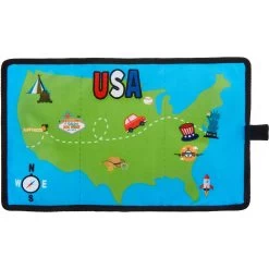 Frisco Road Trip Foldable Map Flat Plush Squeaky Dog Toy