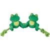 Frisco Magic Frog Plush With Rope Squeaky Dog Toy