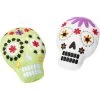 Frisco Halloween Day Of The Dead Sugar Skull Plush Squeaky Dog Toy, 2 Count