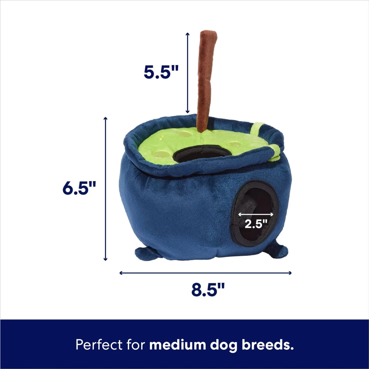 Frisco Halloween Candy Cauldron Hide & Seek Puzzle Plush Squeaky Dog Toy - Image 2