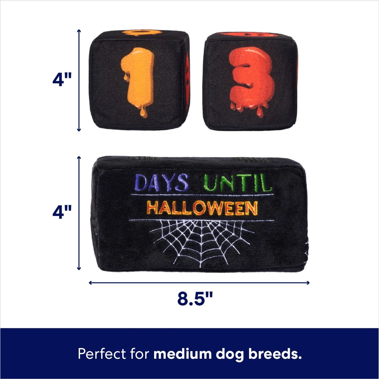 Frisco Halloween 30 Days Of Halloween Countdown Blocks Plush Squeaky Dog Toy - Image 2