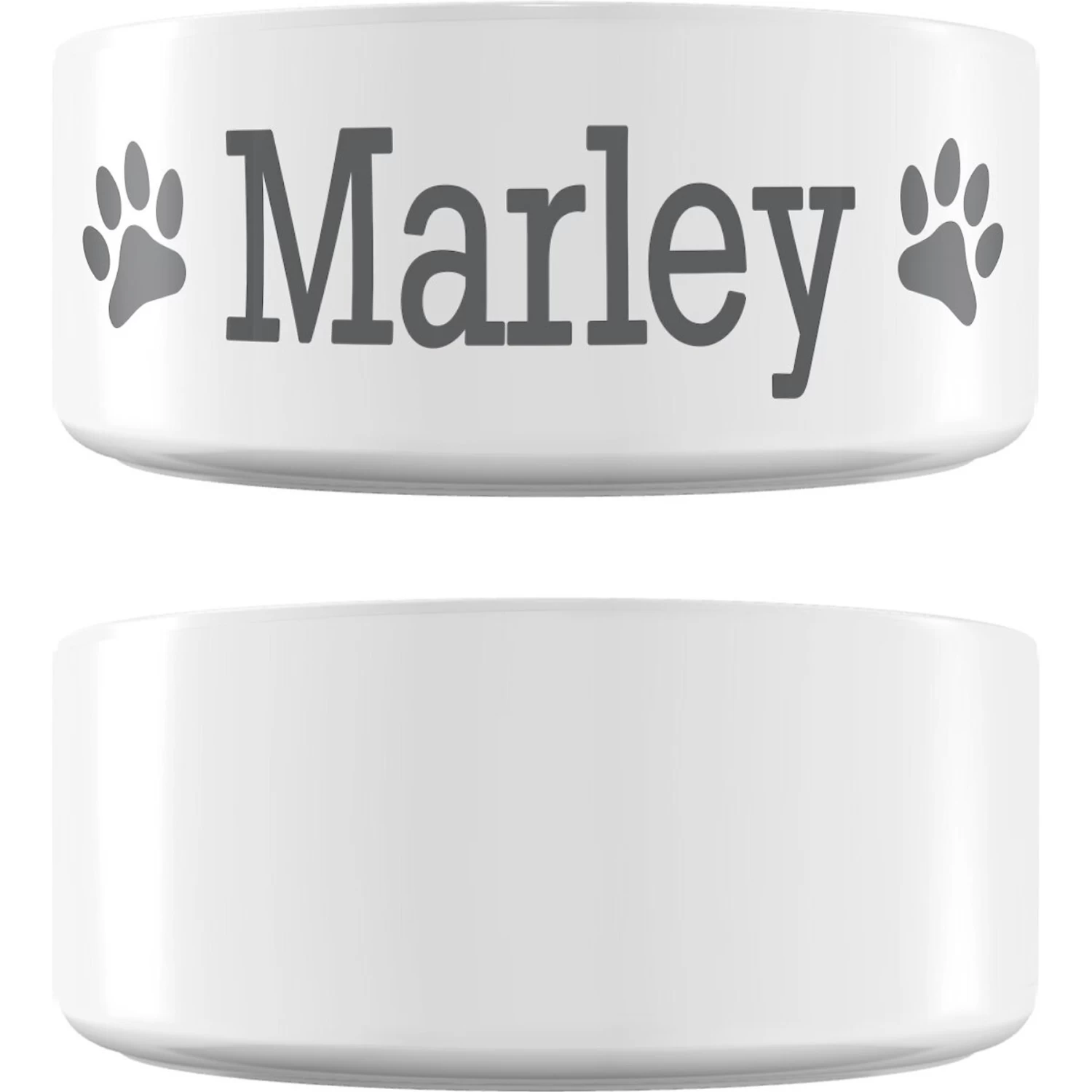 Frisco Paw Print Ceramic Personalized Dog Bowl