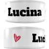 Frisco Personalized Two Hearts Ceramic Dog Bowl