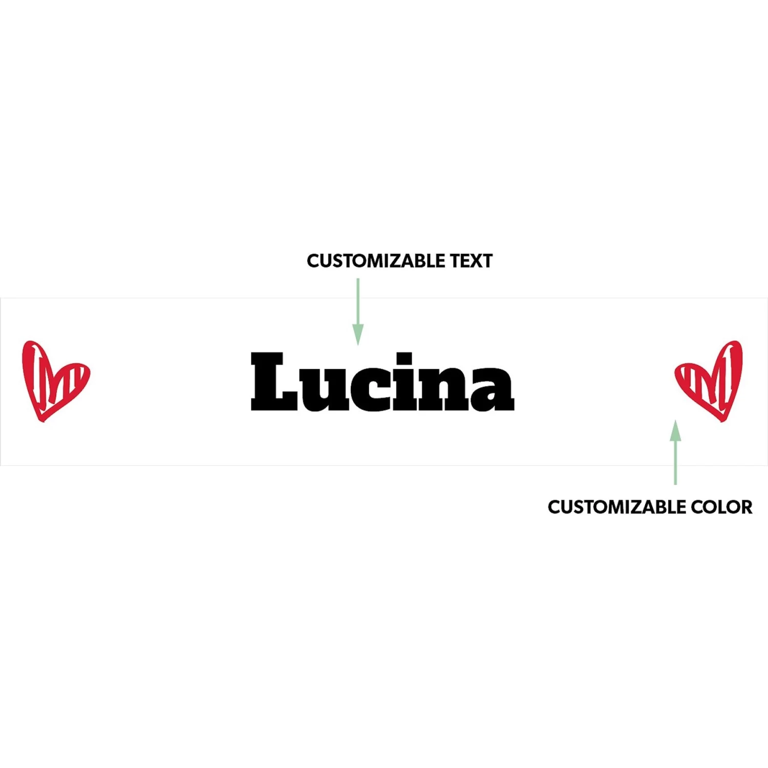 Frisco Personalized Two Hearts Ceramic Dog Bowl - Image 2