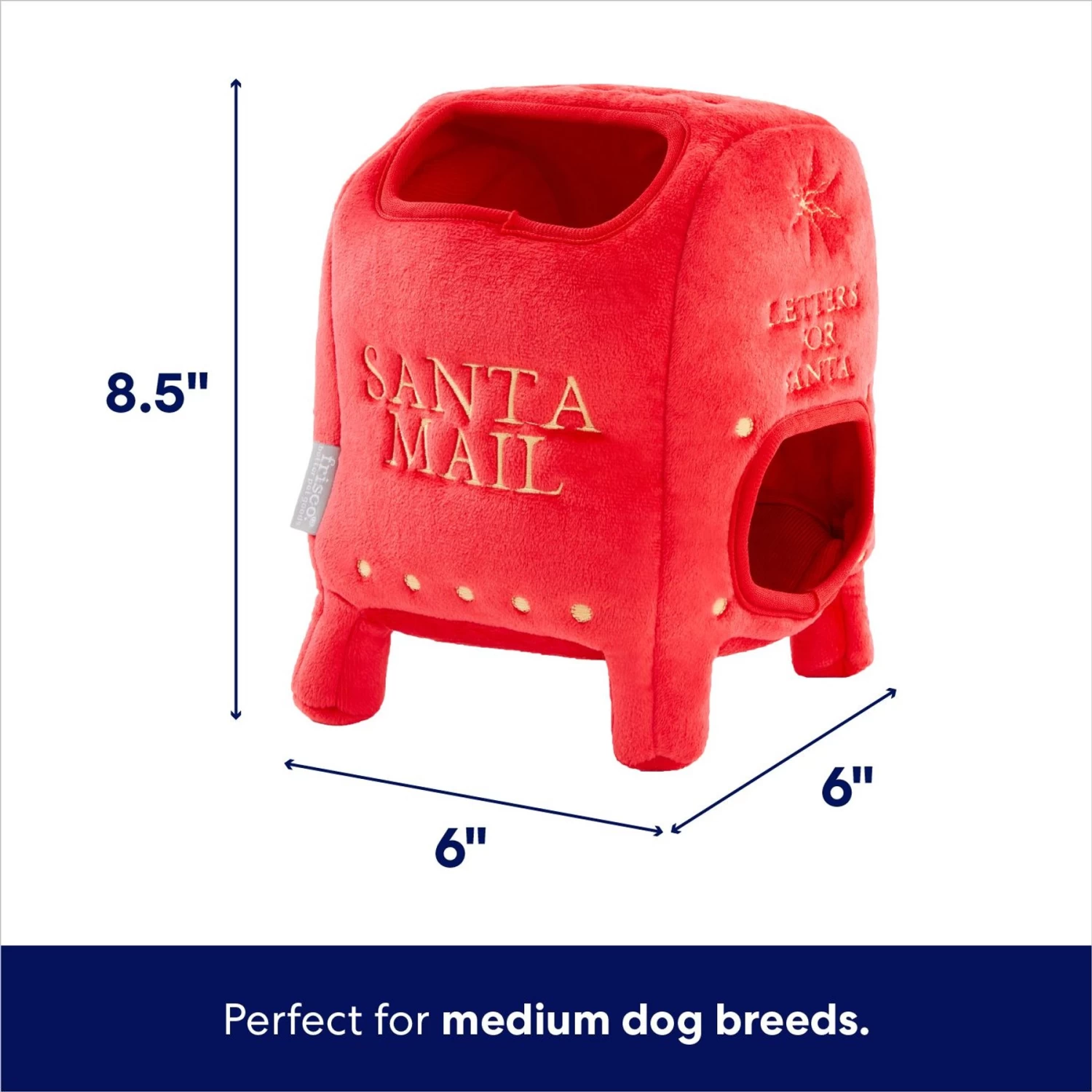 Frisco Holiday North Pole Mailbox Hide & Seek Puzzle Plush Squeaky Dog Toy - Image 2