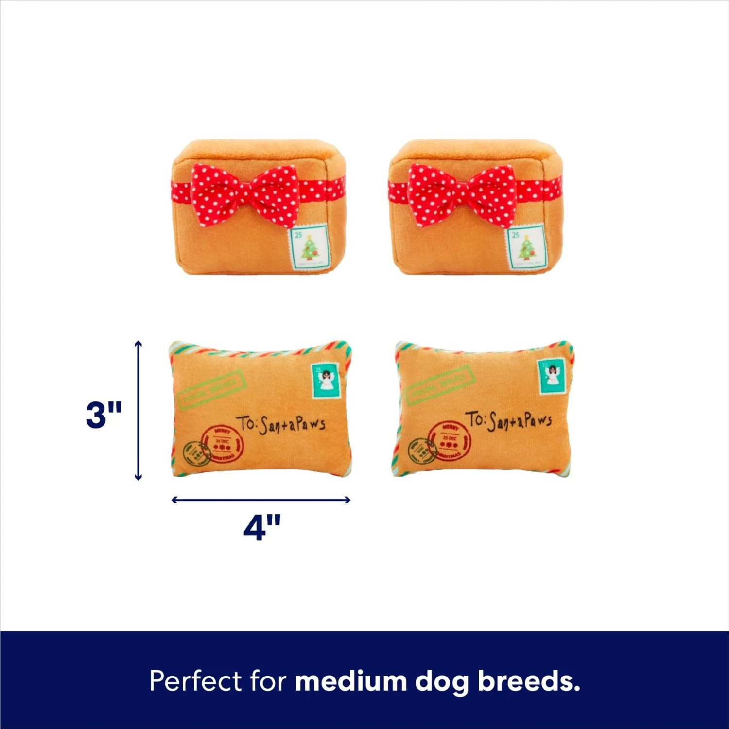 Frisco Holiday North Pole Mailbox Hide & Seek Puzzle Plush Squeaky Dog Toy - Image 3