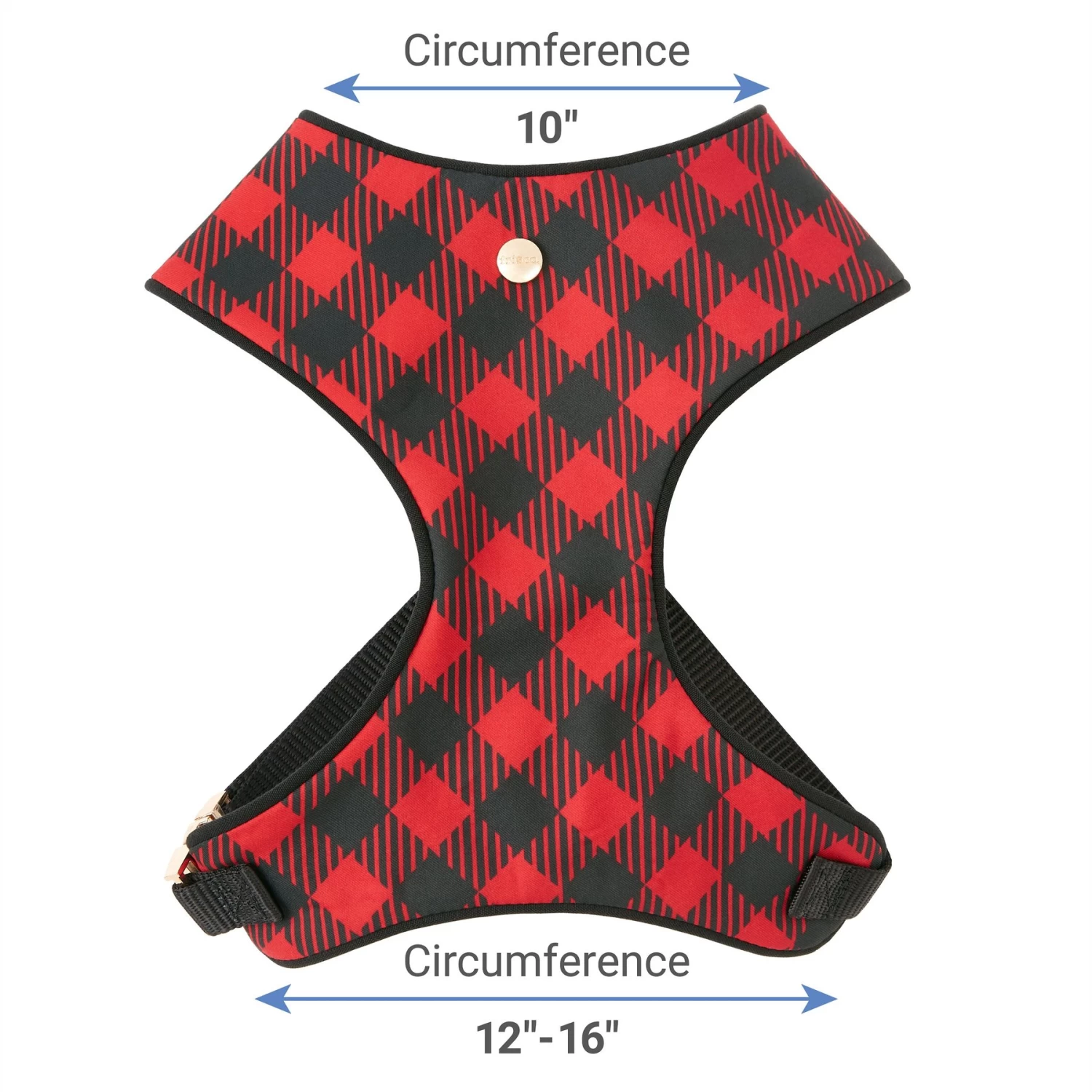 Frisco Fashion Over-The-Head Harness, Blue Plaid - Image 2