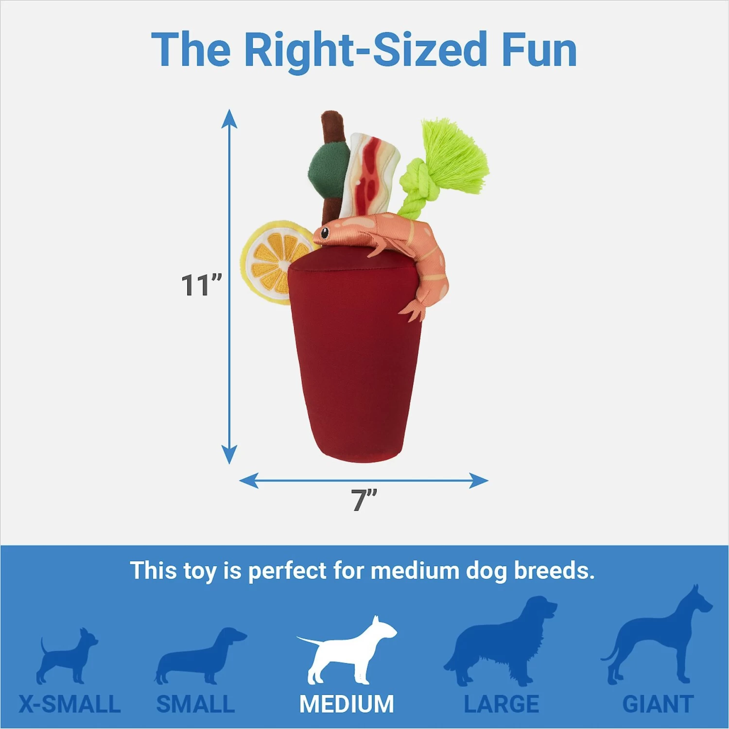 Frisco Brunch Bloody Mary Plush Squeaky Dog Toy - Image 2