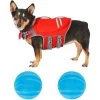Frisco Neoprene Dog Life Jacket & Frisco Foam Rubber Floating Fetch Ball No Squeak Dog Toy