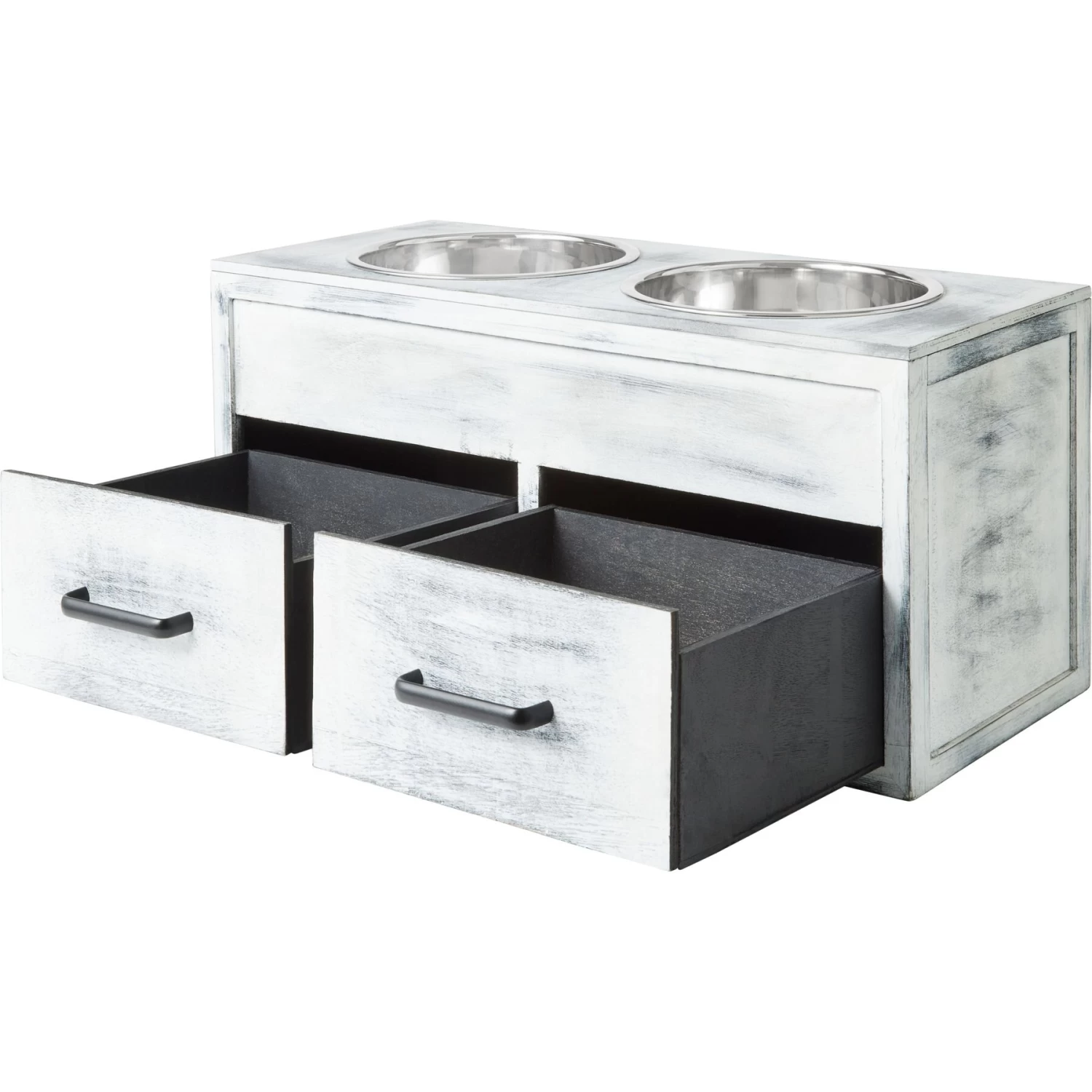 Frisco Premium Wood Elevated Large Breed Dog Bowl With Storage Station, 10 Cup - Image 4