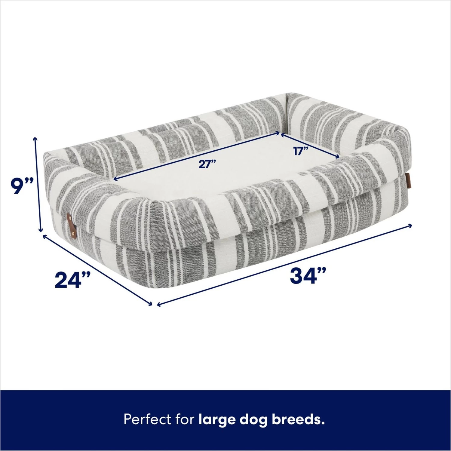 Frisco Farmhouse Deep Cuffed Cuddler Dog Bed - Image 2